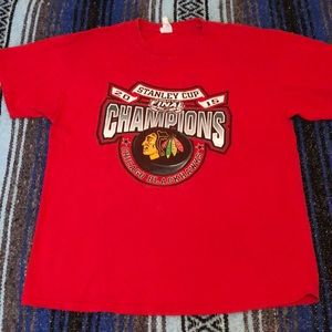 2015 Stanley Cup Champions  Chicago Blackhawks Mens Tee Shirt